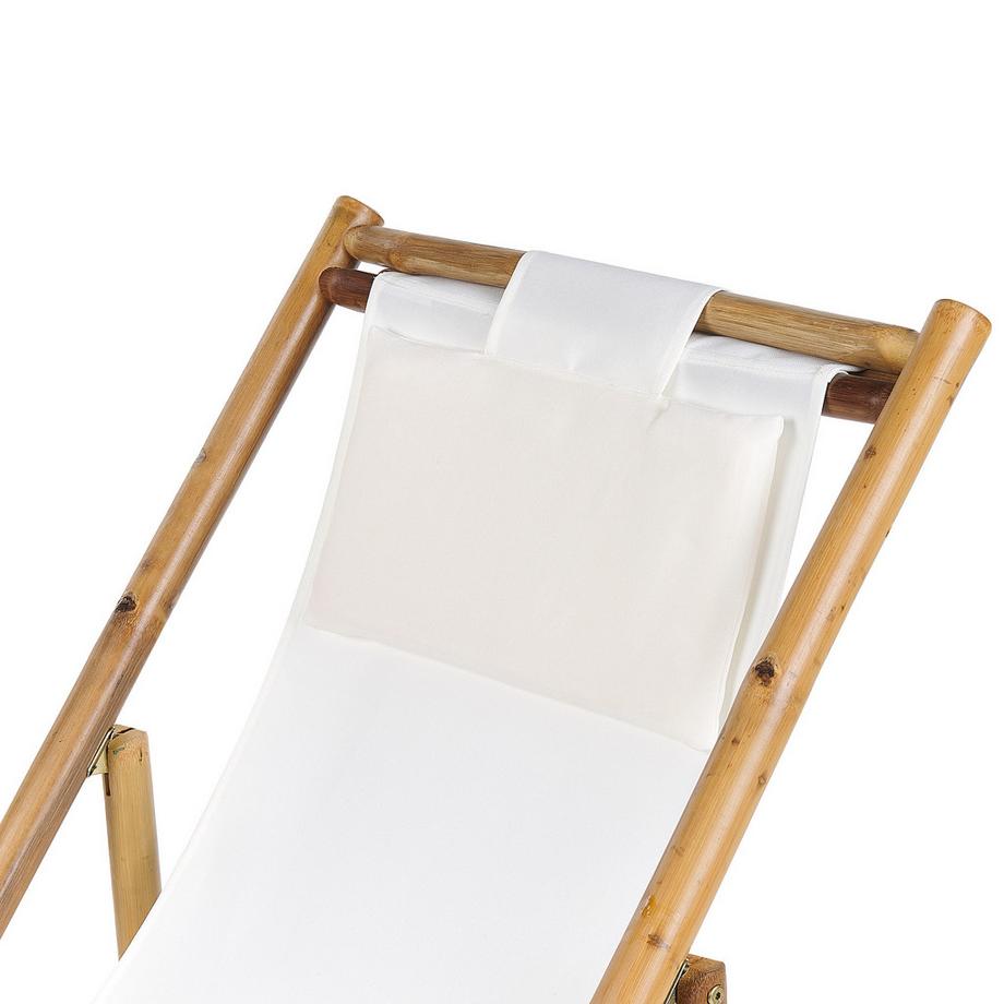 Beliani Set mit 2 klappbaren Liegestühlen aus Bambusholz  ATRANI  