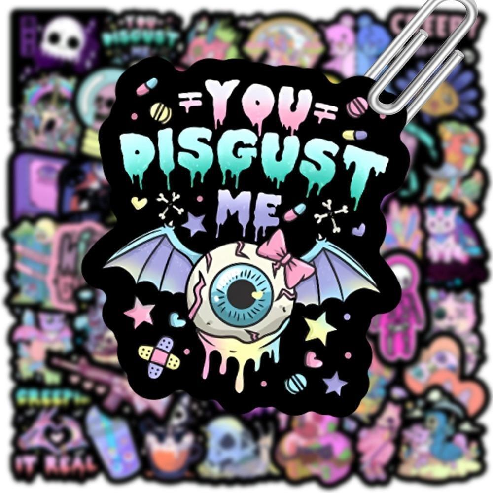 Gameloot Aufkleber - süße Horrormotive - 50 Stk  