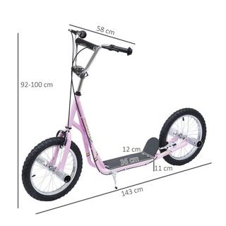 Northio  Trottinette Enfant 16 Pouces Avec Pneumatiques, Trottinette Réglable En Hauteur, Trottinette Rose Pour Enfants À Partir De 5 Ans 