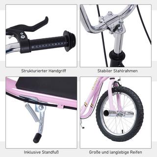 Northio  Trottinette Enfant 16 Pouces Avec Pneumatiques, Trottinette Réglable En Hauteur, Trottinette Rose Pour Enfants À Partir De 5 Ans 