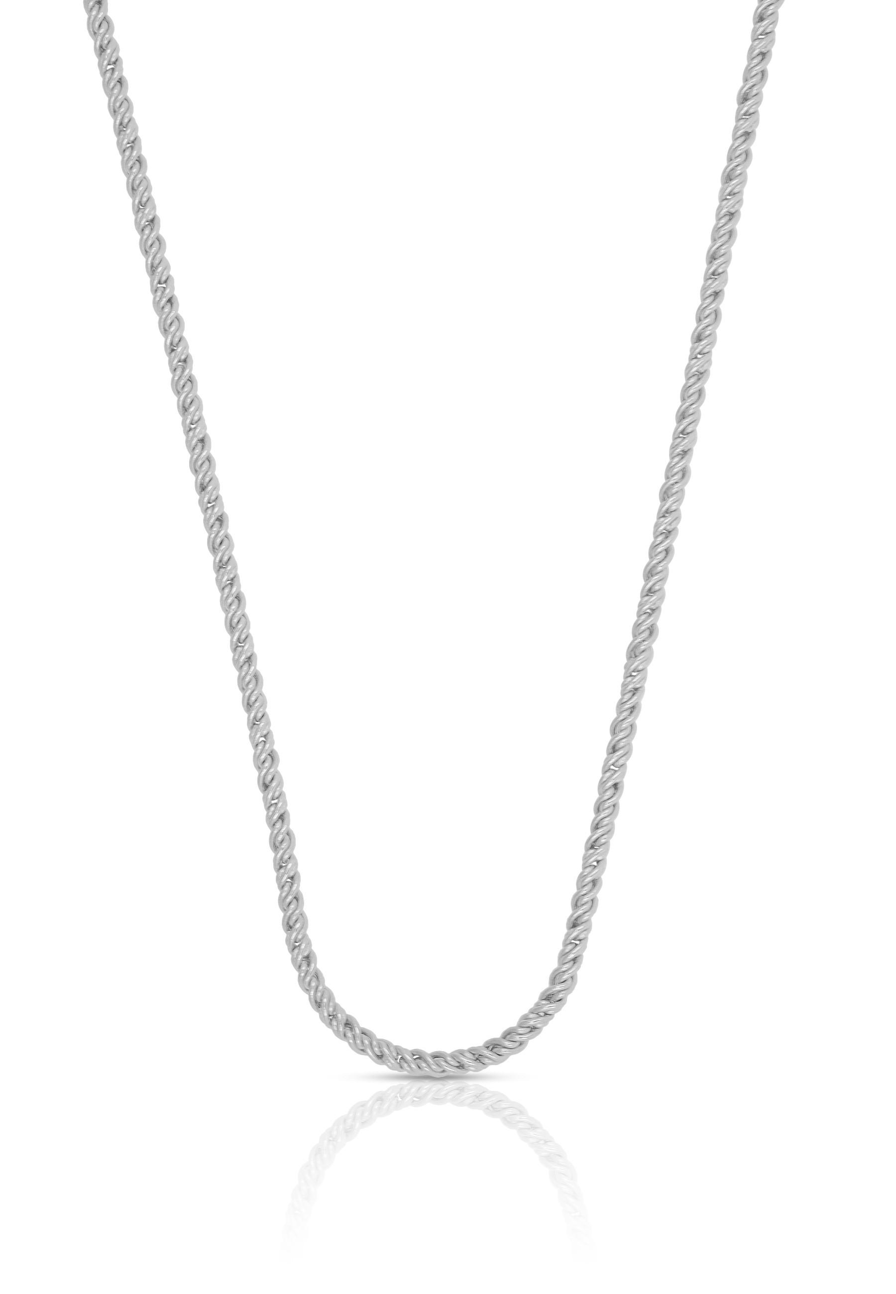 MUAU Schmuck  Collier Doppelanker Weissgold 750, 1.9mm, 55cm 