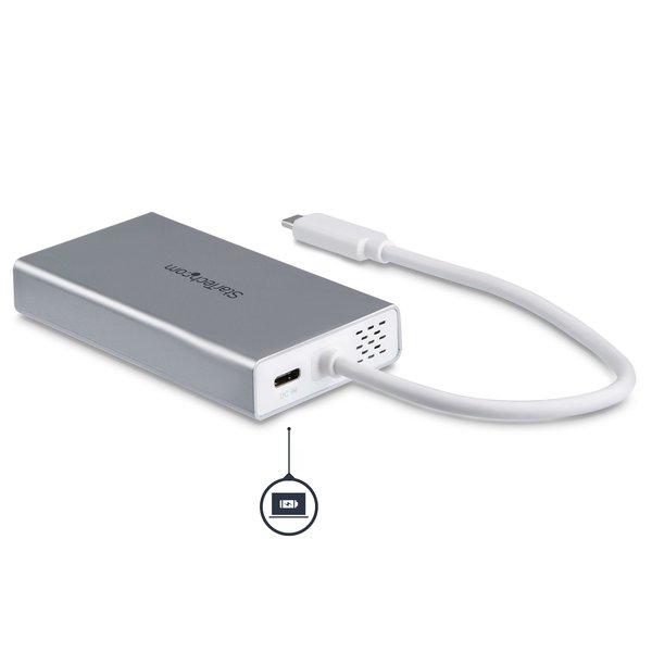 STARTECH.COM  Adaptateur Multiport USB-C - Mini Station d'Accueil USB-C avec 4K HDMI - 60W PD Pass-Through, GbE, 2pt USB-A 3.0 Hub - Mini Dock USB Type-C pour Ordinateur Portable - Blanc 