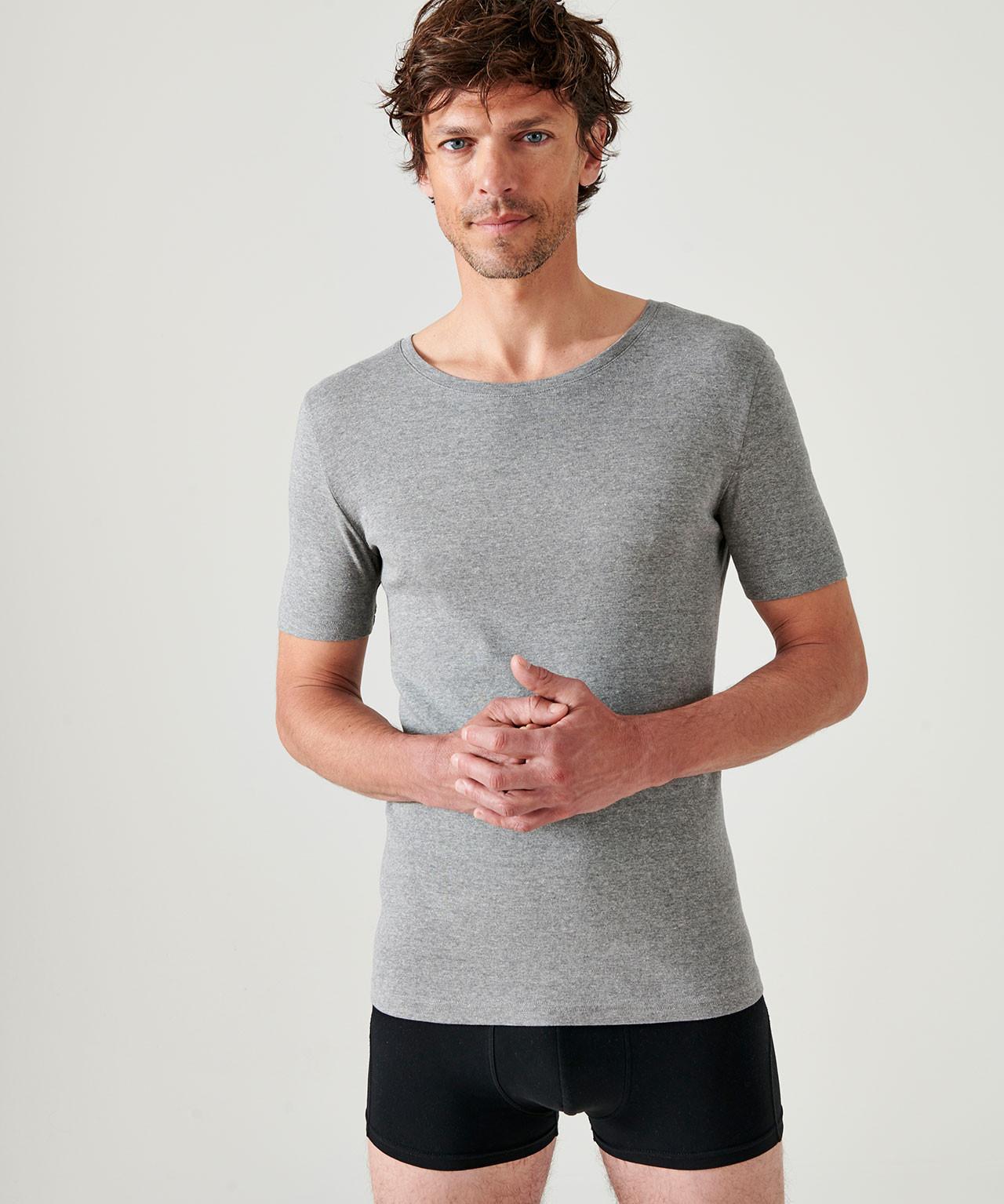 Image of 2er-pack T-shirts Essential Mit Rundhals. Herren Grau S