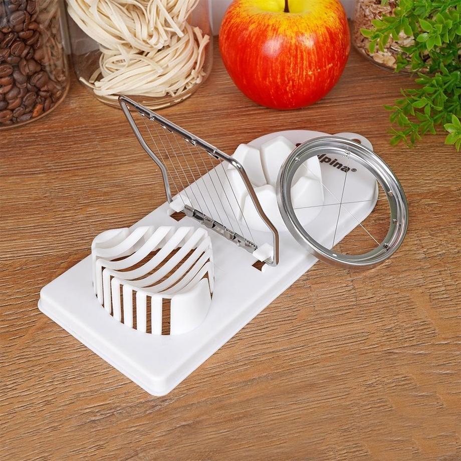 ALPINA Eierschneider und Eierteiler 2-in-1: Robust, spülmaschinenfest  