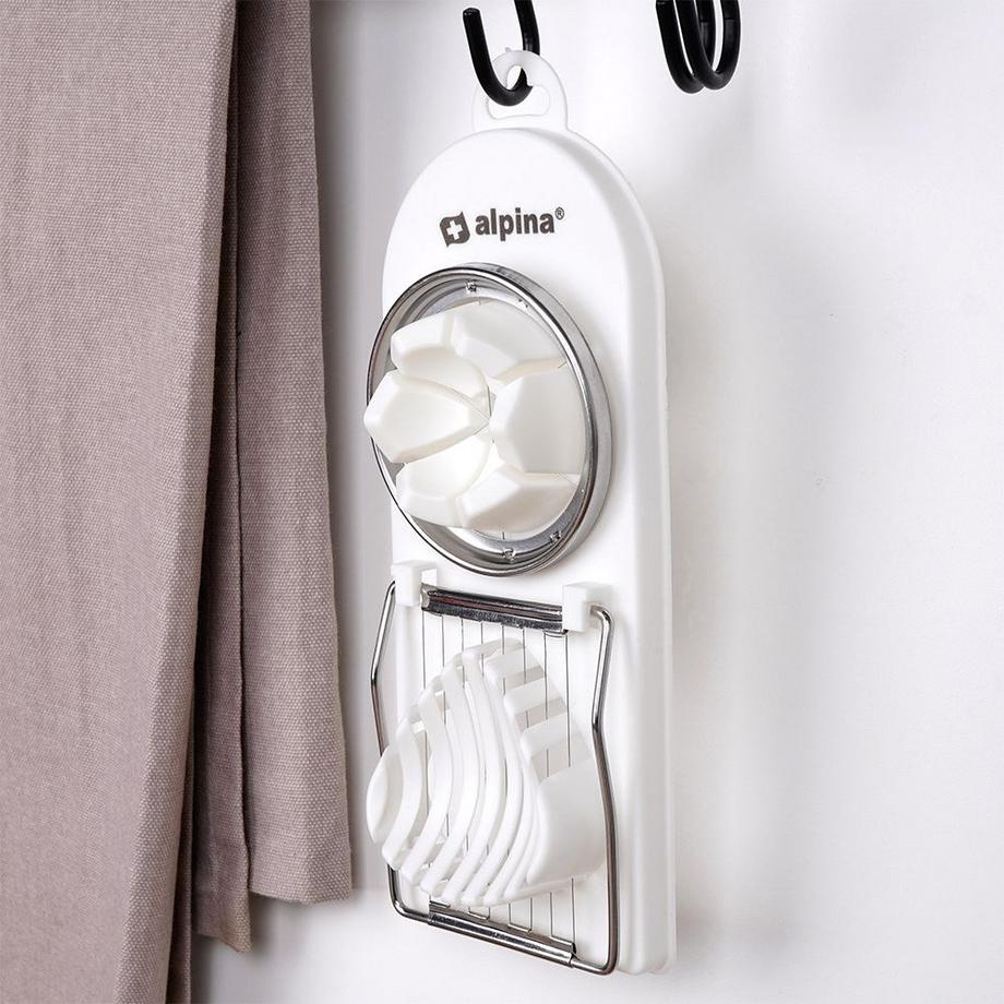 ALPINA Eierschneider und Eierteiler 2-in-1: Robust, spülmaschinenfest  