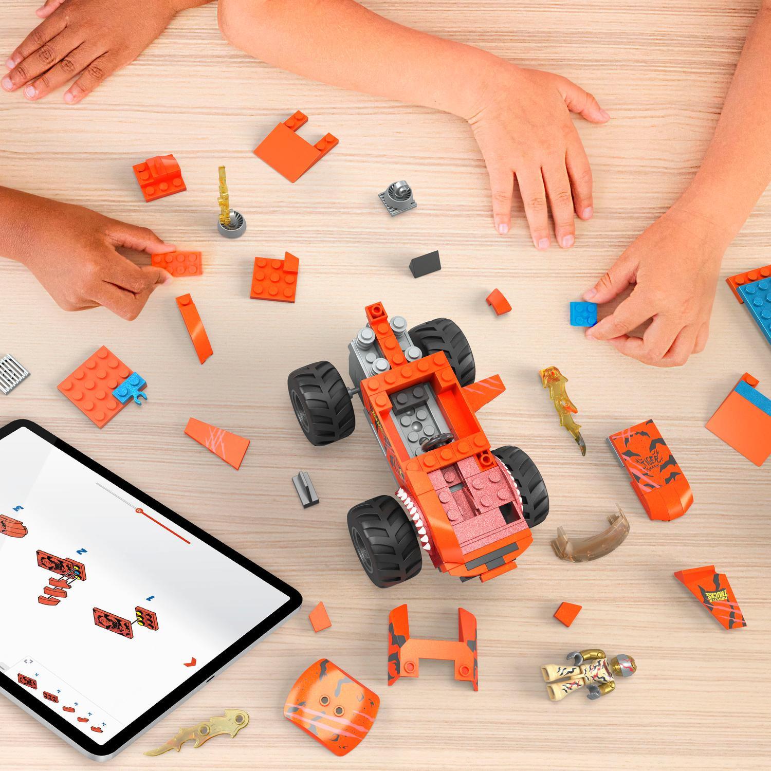 Mega Construx  Hot Wheels Monster Trucks Tiger Shark Crash Wettkampf (245Teile) 