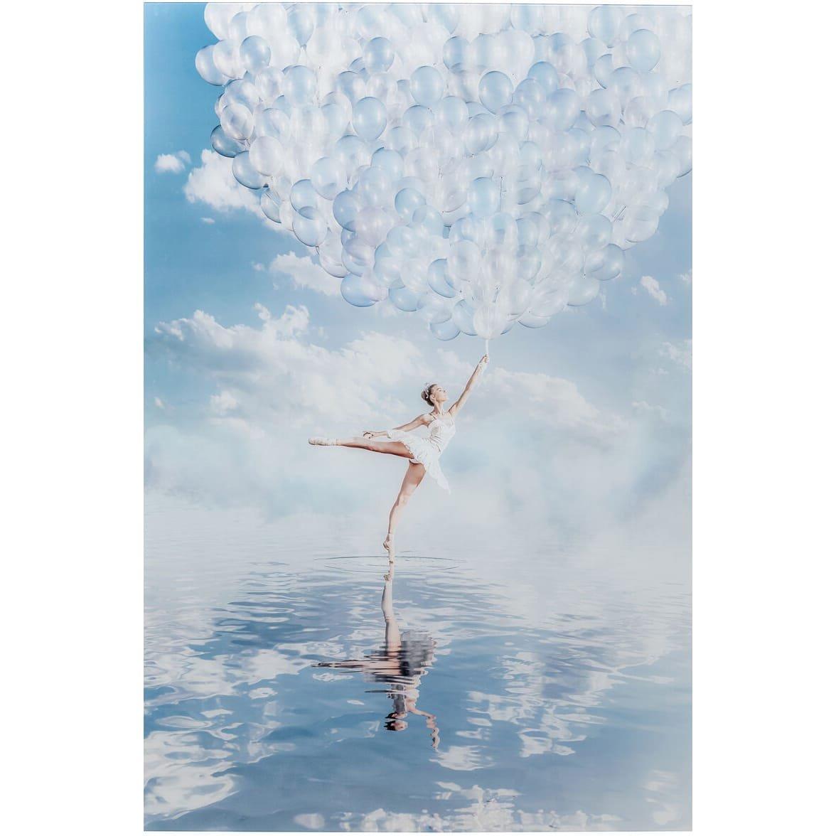 Image of Glasbild Balloon Girl 100x150 Glasbild Balloon Girl 100x150