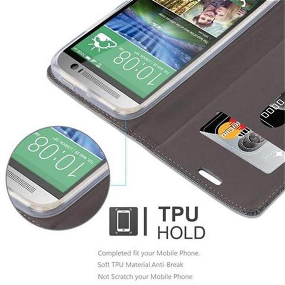 Cadorabo  Hülle für HTC ONE M8 Magnetverschluss, Kartenfach 
