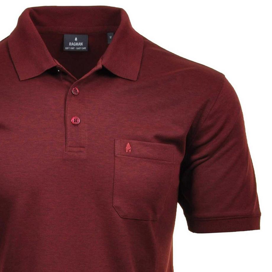 Ragman Softknit Poloshirt Bequeme Passform  