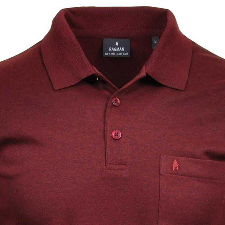 Ragman Softknit Poloshirt Bequeme Passform  