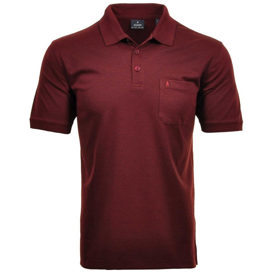 Ragman Softknit Poloshirt Bequeme Passform  