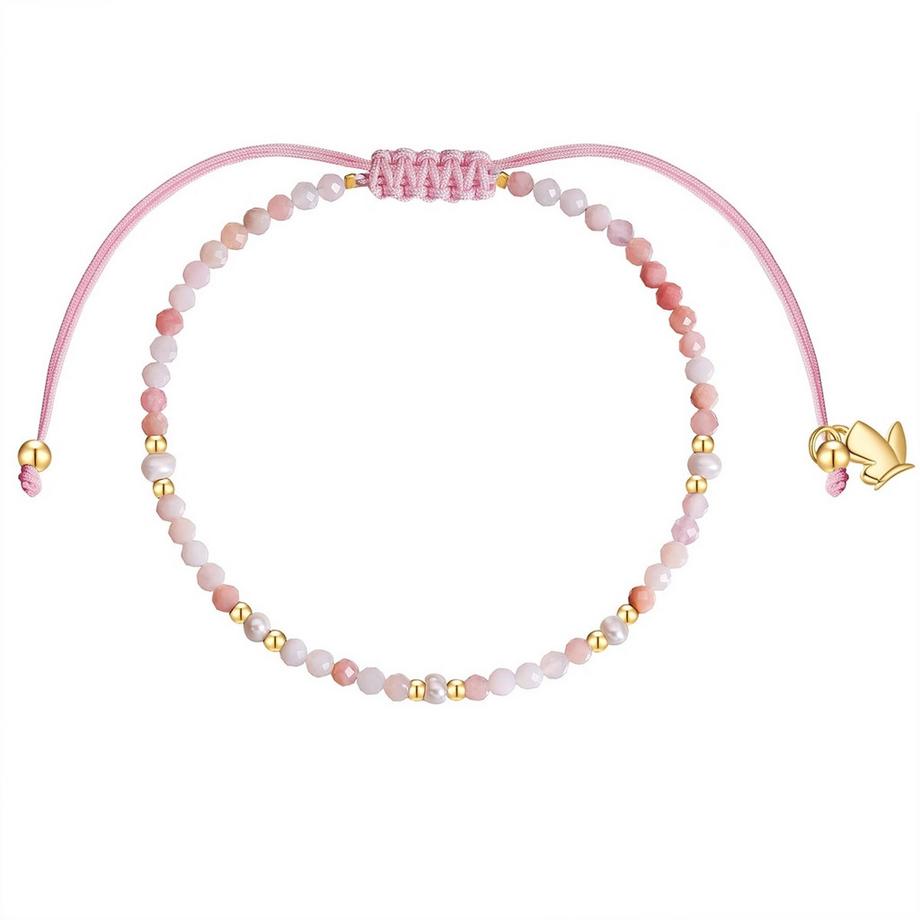 Bracelet acier inoxydable opale perle d'eau douce