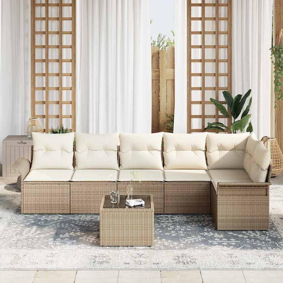 VidaXL Set Divano da Giardino Polyrattan  
