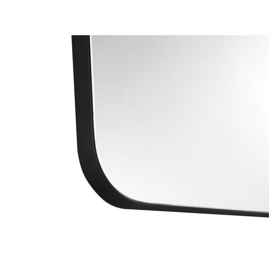 Vente-unique Miroir de salle de bain rectangle contour noir - 50x80 cm - DEMETRIA  