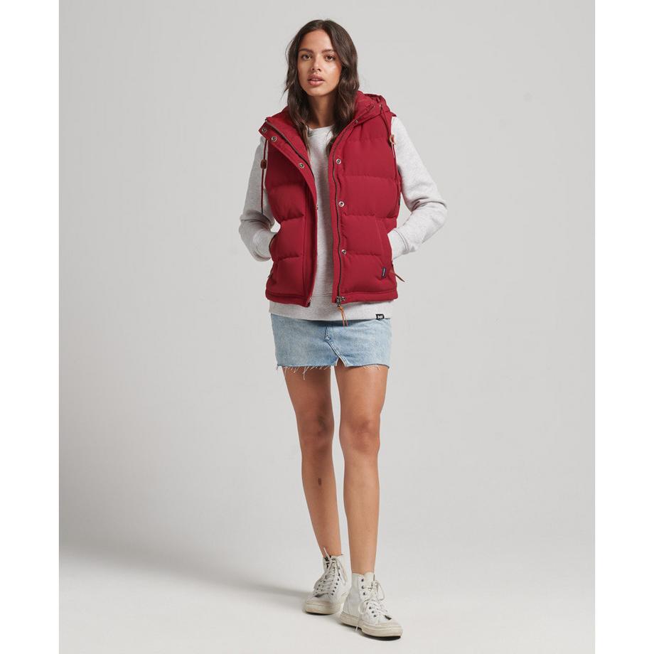 Superdry Everest Giacca Piumino Senza Maniche con Cappuccio  