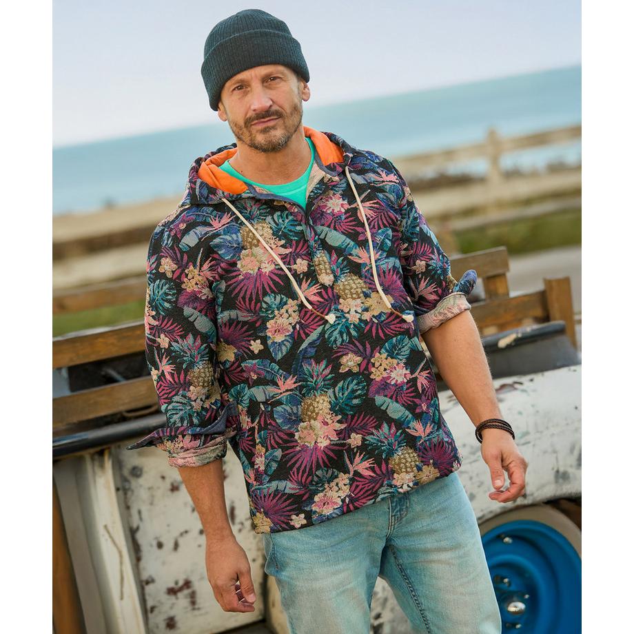 Joe Browns Felpa con cappuccio jacquard a fantasia tropicale  