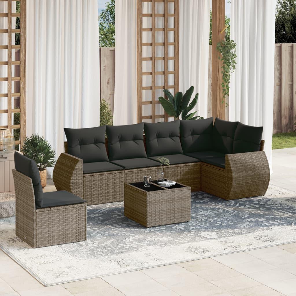 VidaXL set divano da giardino Polirattan  