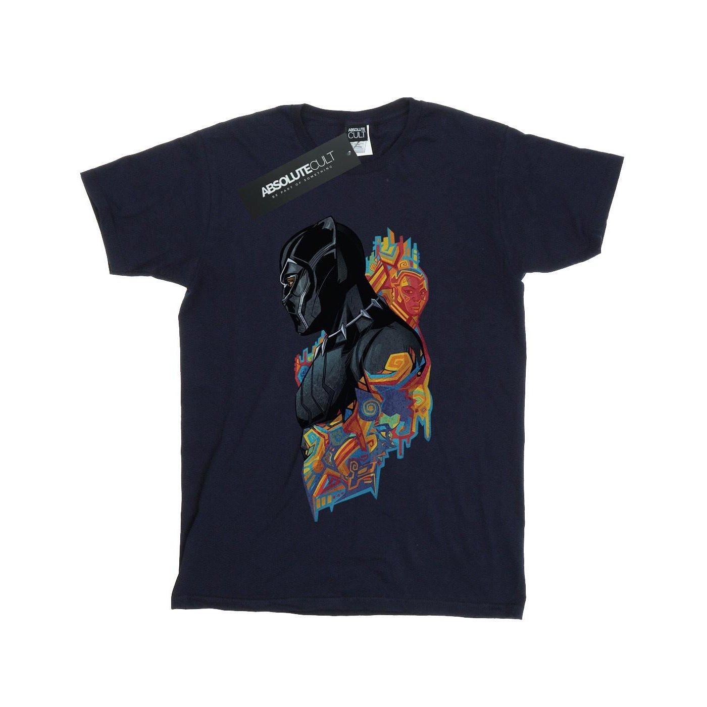 Image of Black Panther Profile Tshirt Unisex Marine 152-158