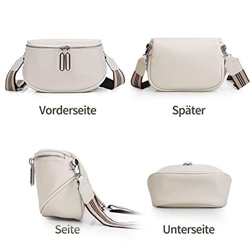 Only-bags.store Crossbody Bag Breiter Riemen, Leder Umhängetasche, Fanny Pack Stylish, Handtasche Umhängetasche mit Karabiner-Schulterriemen Crossbody Bag Breiter Riemen, Leder Umhängetasche, Fanny Pack Stylish, Handtasche Umhängetasche mit Karabiner-Schulterriemen 