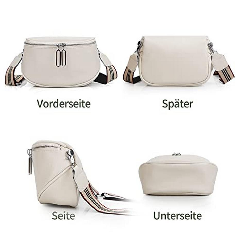 Only-bags.store Crossbody Bag Breiter Riemen Leder Umhängetasche Fanny Pack  