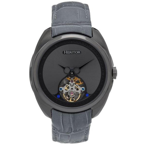 Heritor Automatic  Montre Heritor Automatic Roman Semi-Skeleton Leather-Band 