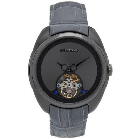 Heritor Automatic  Montre Heritor Automatic Roman Semi-Skeleton Leather-Band 