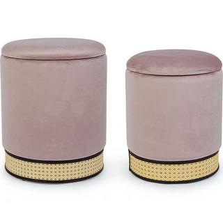 mutoni Pouf Milena rosa (set di 2)  