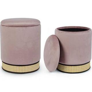 mutoni Pouf Milena rosa (set di 2)  