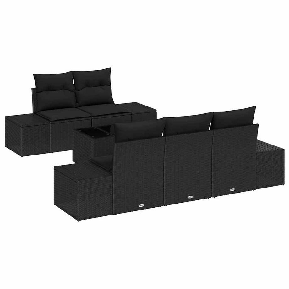 Gartensofa-set poly-rattan