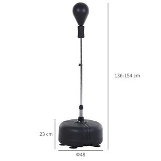 Northio  Punching Ball Set Stand Box Training Set 136-154 Cm Hauteur Réglable Avec 1 Paire De Gants Convient Aux Professionnels Et Débutants Noir 