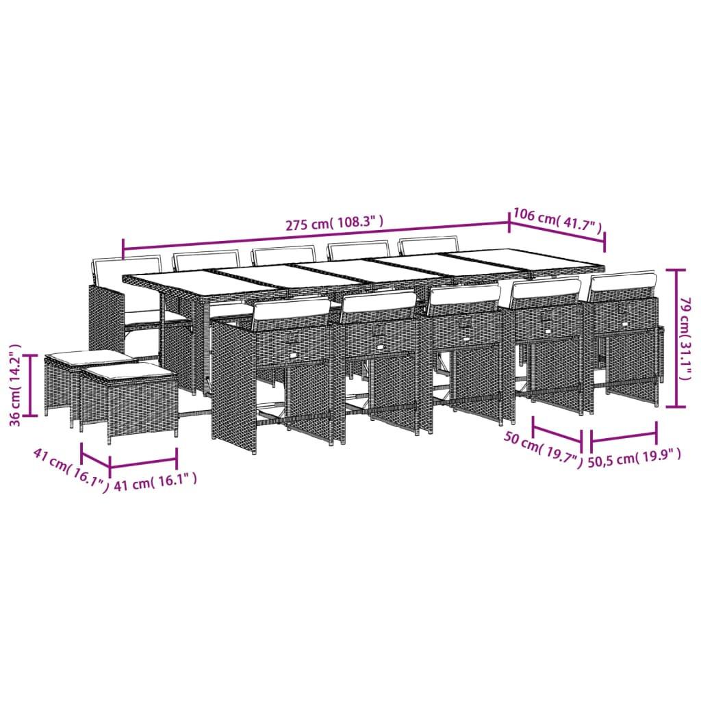 VidaXL Garten essgruppe poly-rattan  