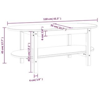 VidaXL Couchtisch holz  