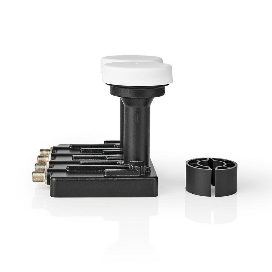 Nedis  LNB | Quad Monoblock 6.0° | Ausgangsstecker: 4x F-Stecker | Rauschfaktorbereich: 0.85 dB | Konvertierungsgewinn: 52 - 67 dB | Schwarz | Geeignet für: Astra+ / Hotbird 