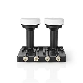 Nedis  LNB | Quad Monoblock 6.0° | Ausgangsstecker: 4x F-Stecker | Rauschfaktorbereich: 0.85 dB | Konvertierungsgewinn: 52 - 67 dB | Schwarz | Geeignet für: Astra+ / Hotbird 