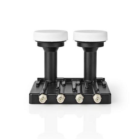 Nedis  LNB | Quad Monoblock 6.0° | Ausgangsstecker: 4x F-Stecker | Rauschfaktorbereich: 0.85 dB | Konvertierungsgewinn: 52 - 67 dB | Schwarz | Geeignet für: Astra+ / Hotbird 