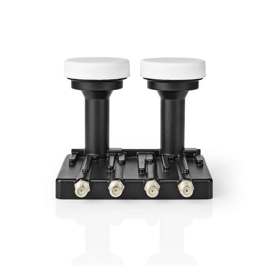 Nedis  LNB | Quad Monoblock 6.0° | Ausgangsstecker: 4x F-Stecker | Rauschfaktorbereich: 0.85 dB | Konvertierungsgewinn: 52 - 67 dB | Schwarz | Geeignet für: Astra+ / Hotbird 