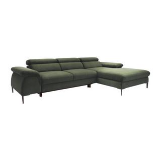 PASCAL MORABITO Ecksofa mit Schlaffunktion - Ecke rechts - Samt - Grün - SEPINA von Pascal Morabito  