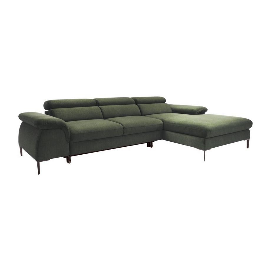 PASCAL MORABITO Ecksofa mit Schlaffunktion - Ecke rechts - Samt - Grün - SEPINA von Pascal Morabito  