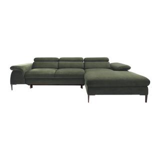 PASCAL MORABITO Ecksofa mit Schlaffunktion - Ecke rechts - Samt - Grün - SEPINA von Pascal Morabito  