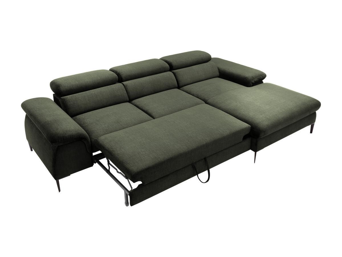 PASCAL MORABITO Ecksofa mit Schlaffunktion - Ecke rechts - Samt - Grün - SEPINA von Pascal Morabito  