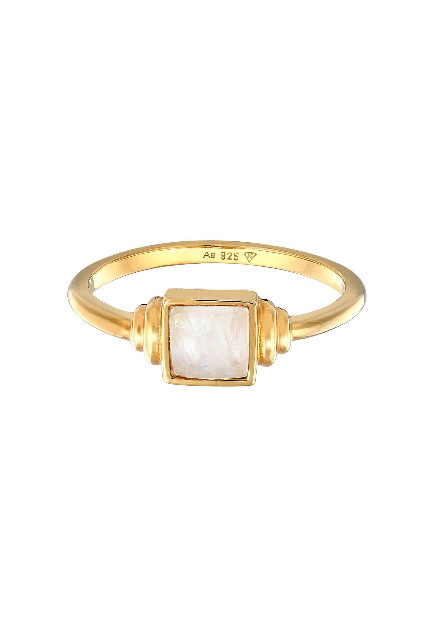 Elli  Ring Quadrat Vintage Mit Mondstein 