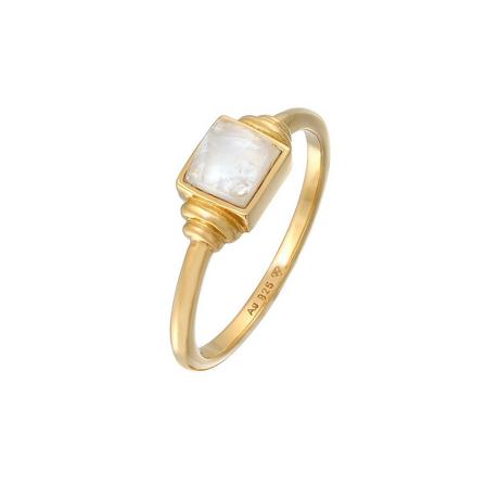 Elli  Ring Quadrat Vintage Mit Mondstein 