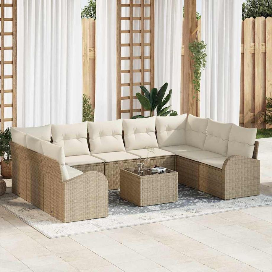 VidaXL Set Divano da Giardino Polyrattan  