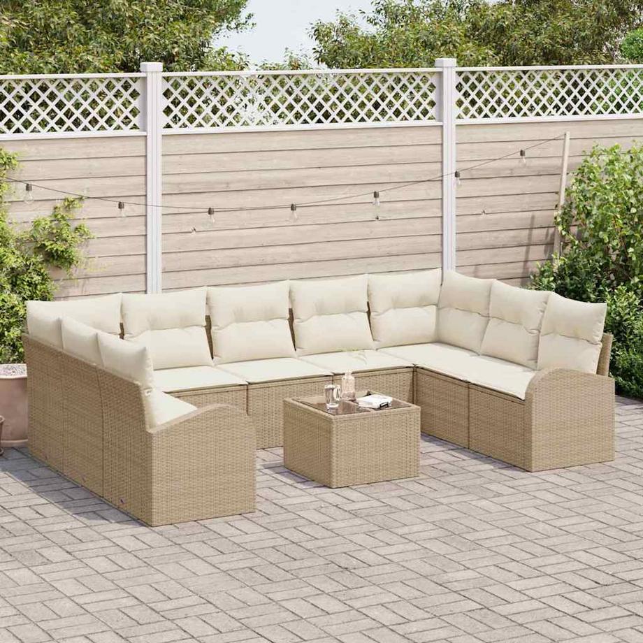 VidaXL Set Divano da Giardino Polyrattan  