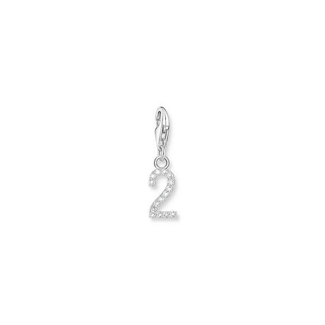 Thomas Sabo  Pendentif Charm Number "2" Zirconia 