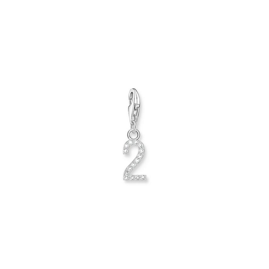 Thomas Sabo  Charm-Anhänger Nummer "2" Zirkonia 