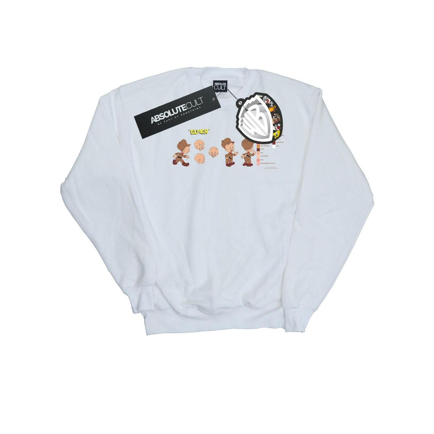 Image of Elmer Fudd Colour Code Sweatshirt Damen Weiss S