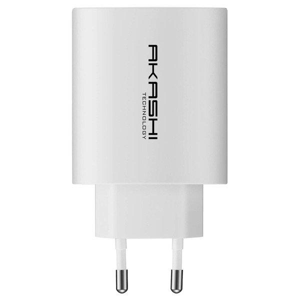 Akashi  Caricabatterie USB-A 3.0, USB Tipo-C 