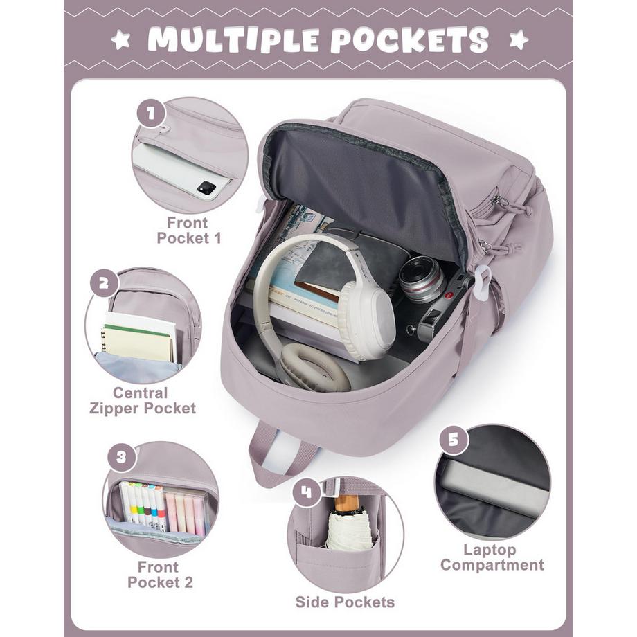 Only-bags.store Sac à dos scolaire léger pour adolescents  