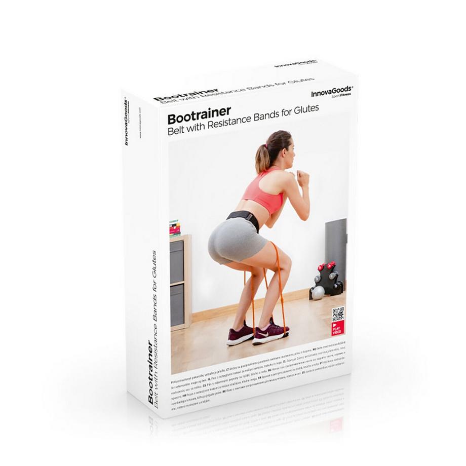 InnovaGoods  Ceinture avec bandes de résistance pour les fessiers et guide d'exercices Bootrainer InnovaGoods 